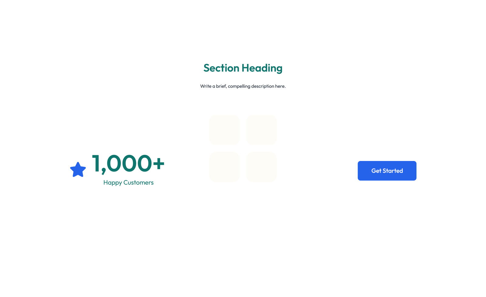 Screenshot of Centered Call to Action with Heading, Subtitle, CTA 25 - Elementor CTA Sections component