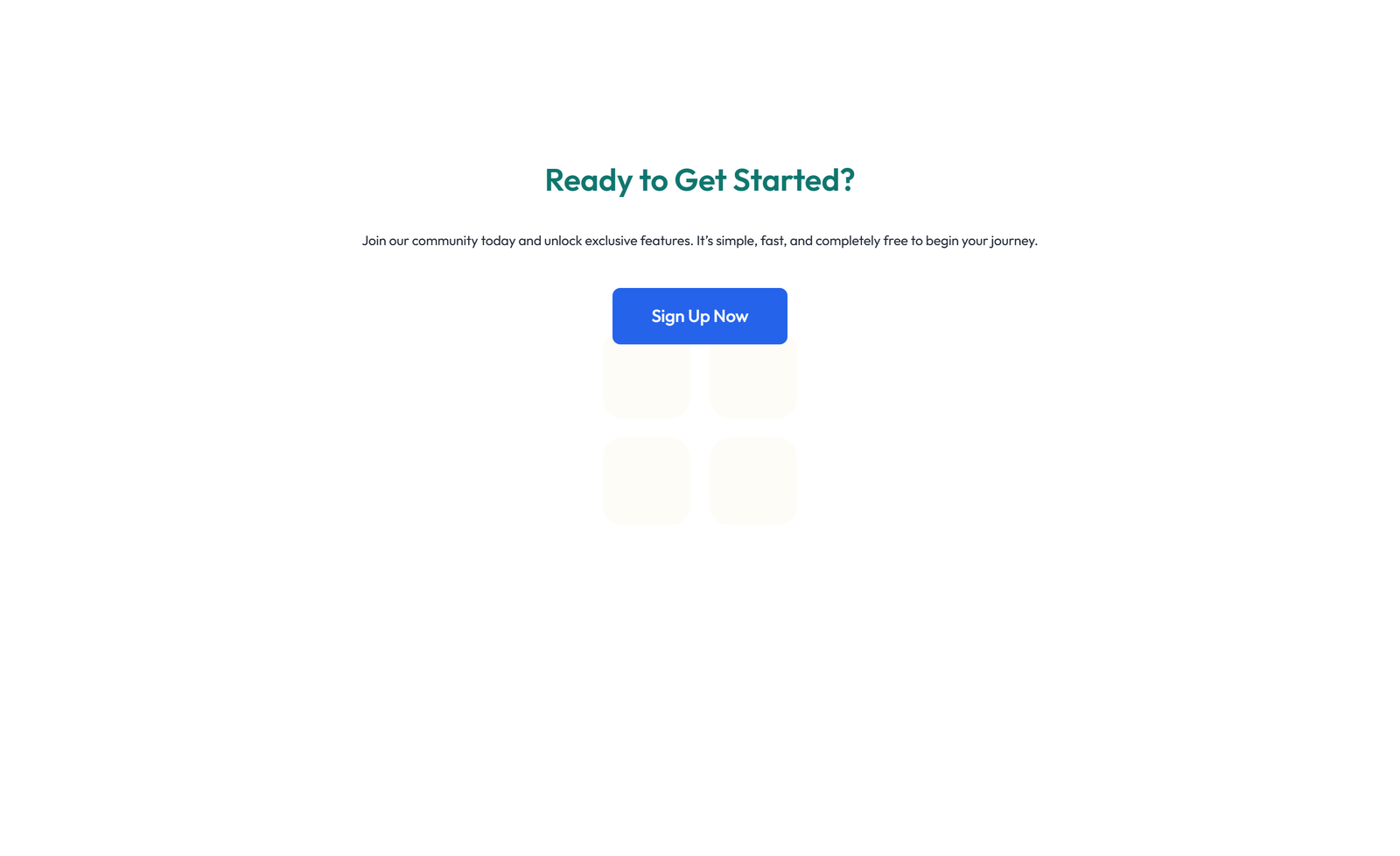 Screenshot of Centered Call to Action with Heading, Subtitle, CTA 26 - Elementor CTA Sections component