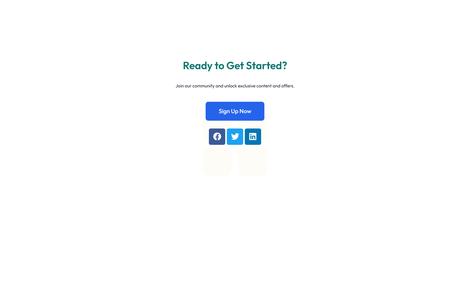 Screenshot of Centered Call to Action with Heading, Two CTA Buttons 27 - Elementor CTA Sections component