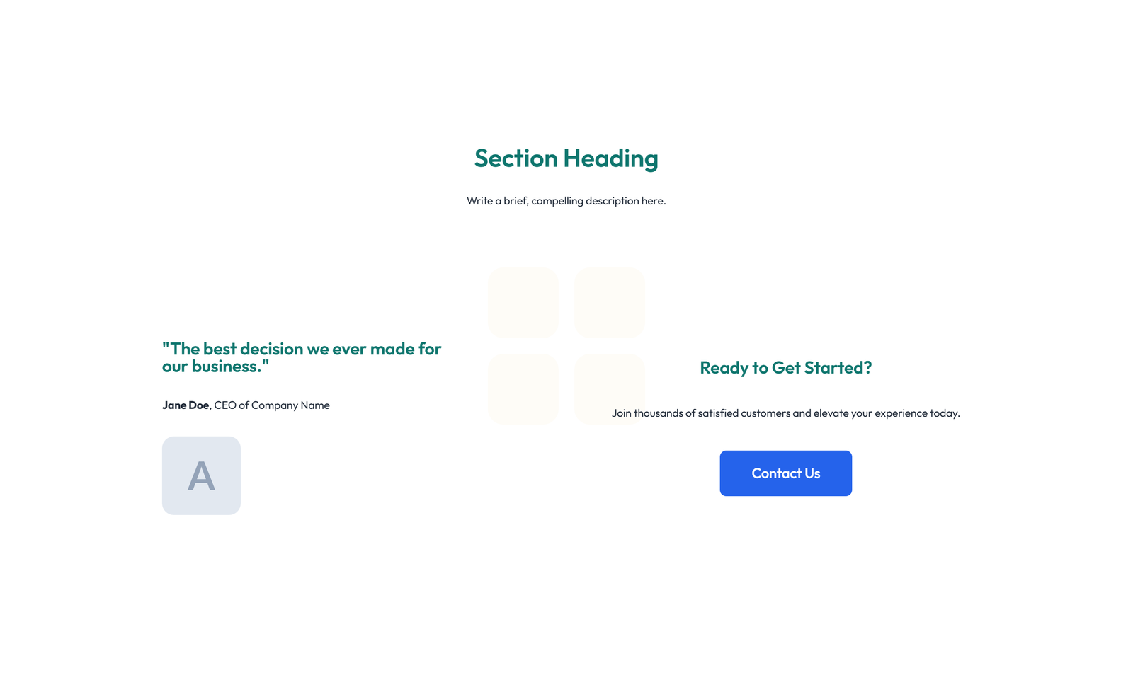 Screenshot of Centered Call to Action with Heading, Two CTA Buttons 29 - Elementor CTA Sections component