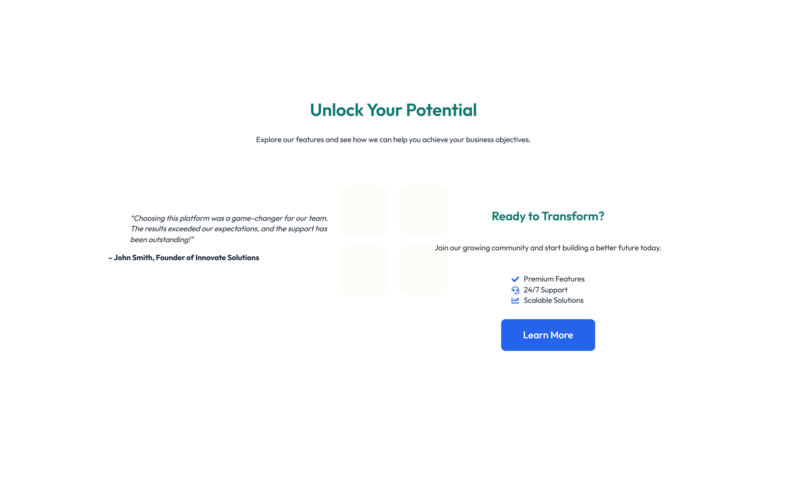 Screenshot of Centered Call to Action with Heading, Subtitle, CTA, Note 30 - Elementor CTA Sections component