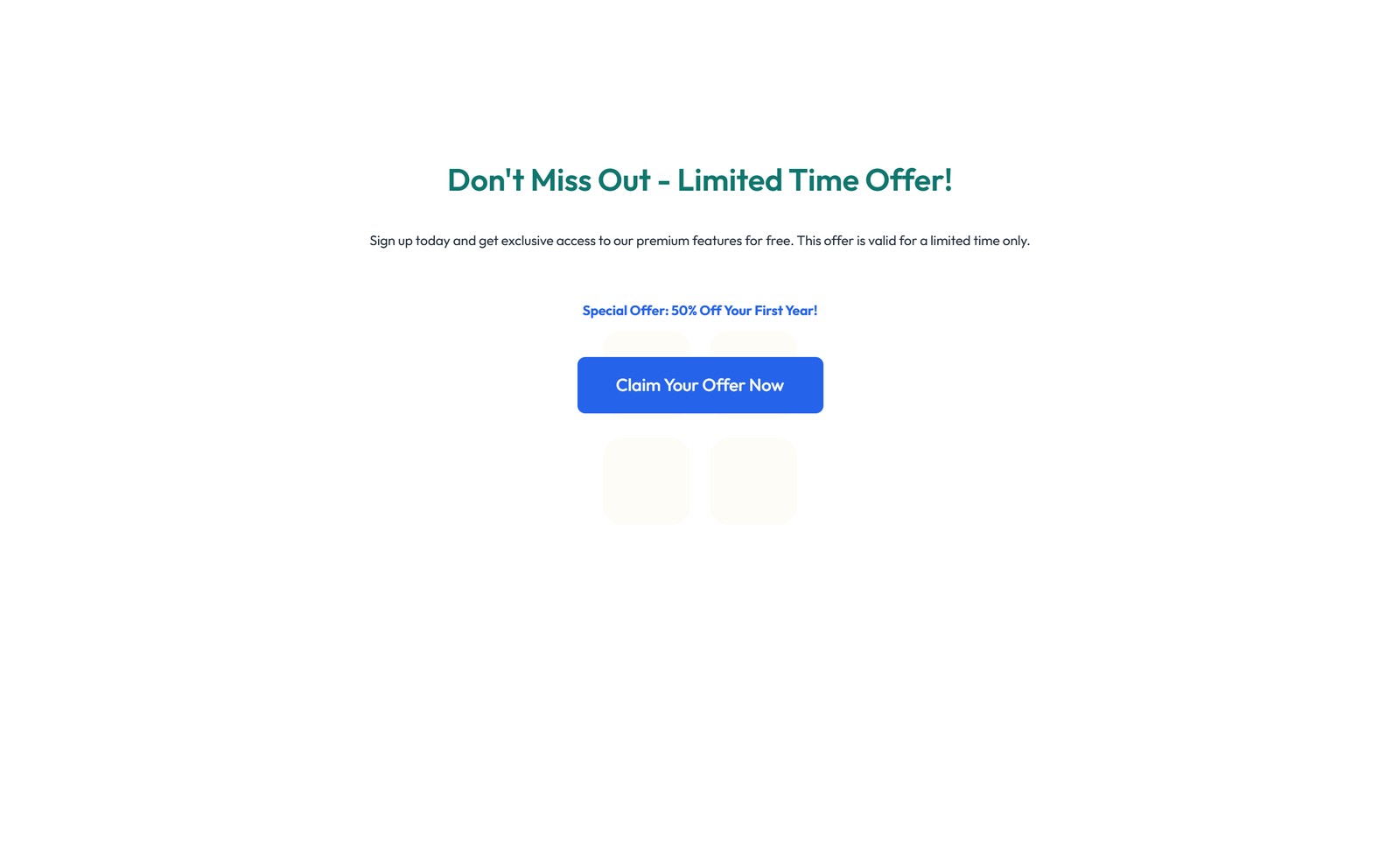 Screenshot of Centered Call to Action with Heading, Subtitle, CTA 31 - Elementor CTA Sections component