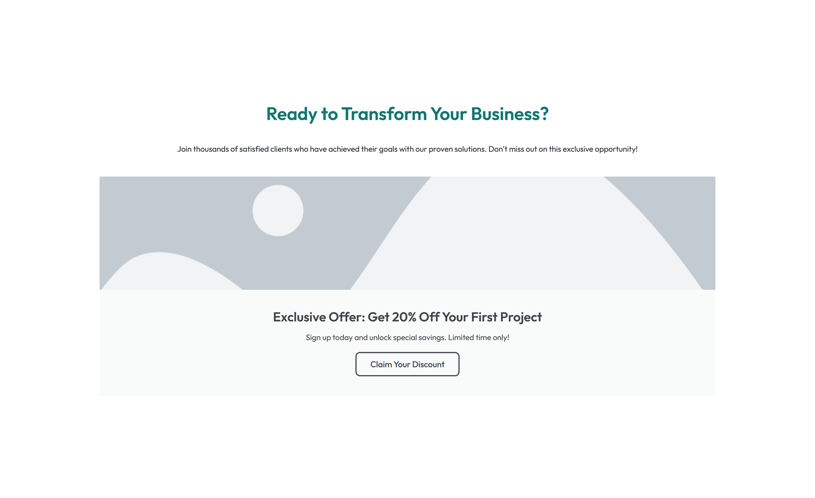 Centered Call to Action with Heading, Subtitle, CTA 32 - Elementor component