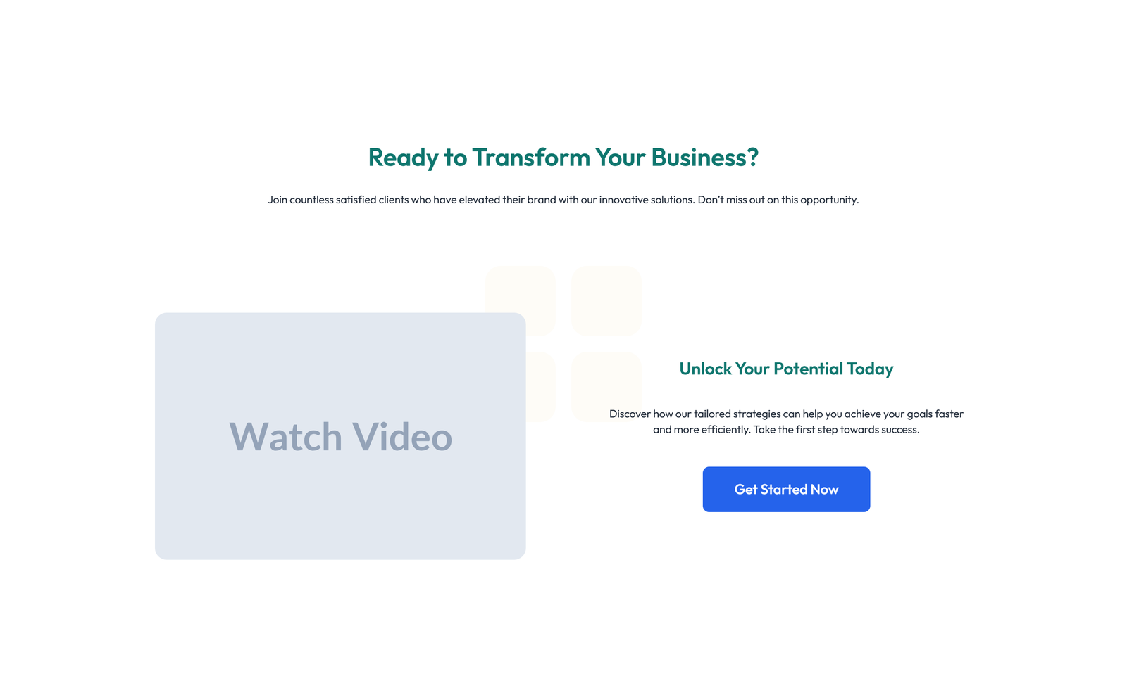 Centered Call to Action with Heading, Two CTA Buttons 34 - Elementor component