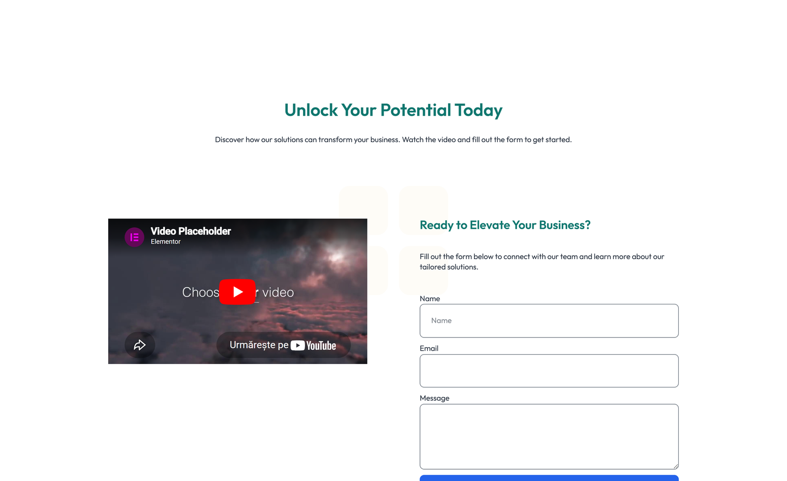 Split Call to Action with Text Left and Image Right 35 - Elementor component