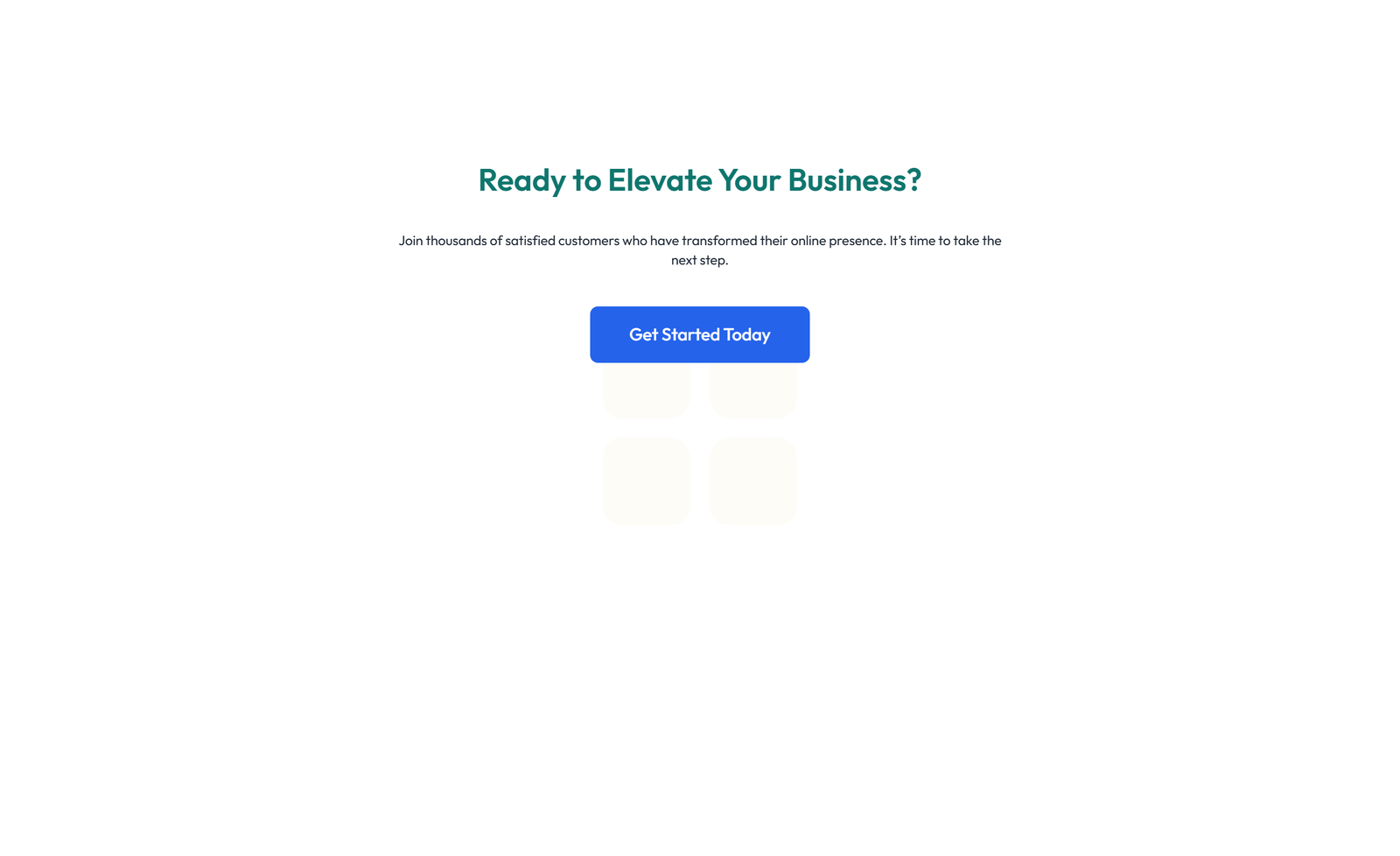 Screenshot of Centered Call to Action with Heading, Two CTA Buttons 44 - Elementor CTA Sections component