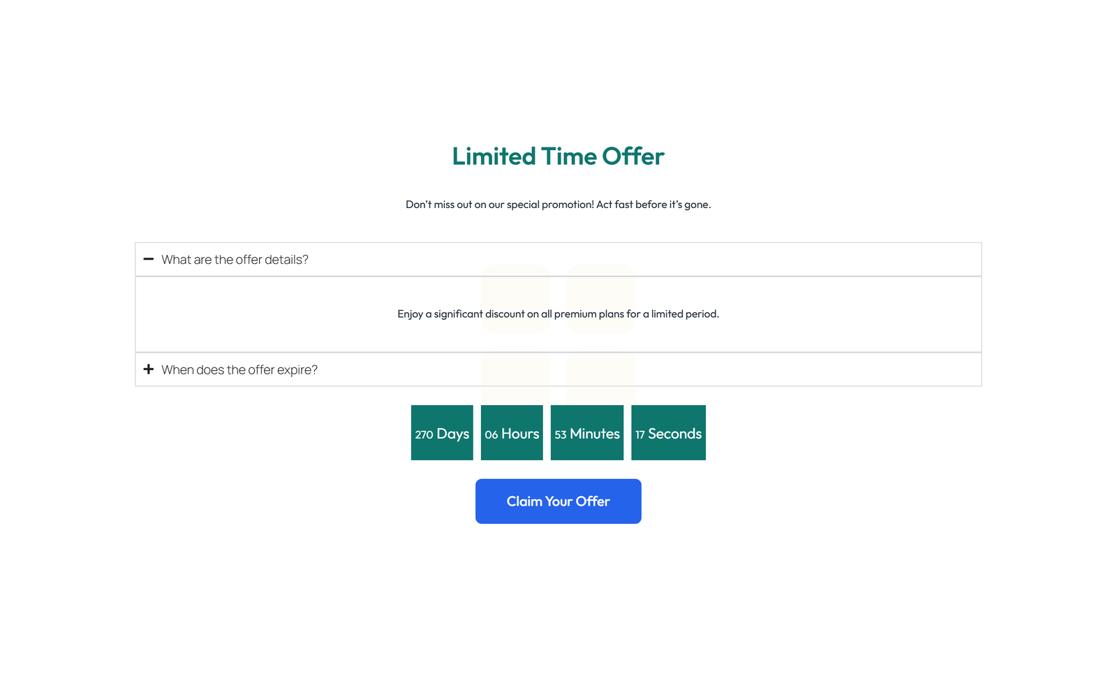 Screenshot of Centered Call to Action with Heading, Two CTA Buttons 46 - Elementor CTA Sections component