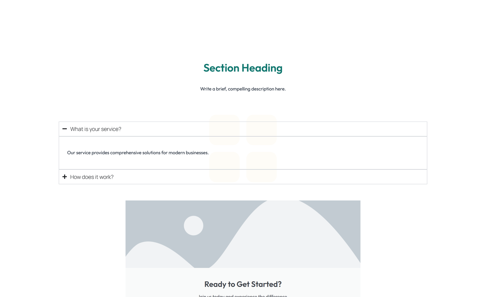 Centered Call to Action with Heading, Subtitle, CTA 47 - Elementor component
