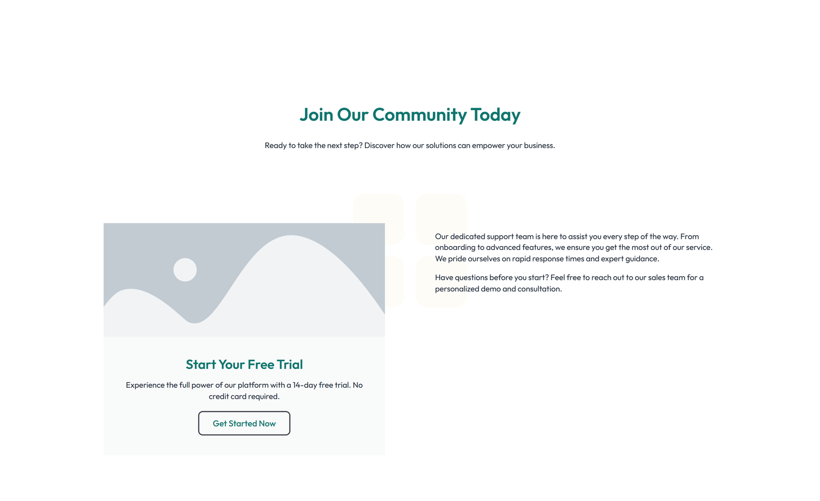 Centered Call to Action with Heading, Two CTA Buttons 48 - Elementor component