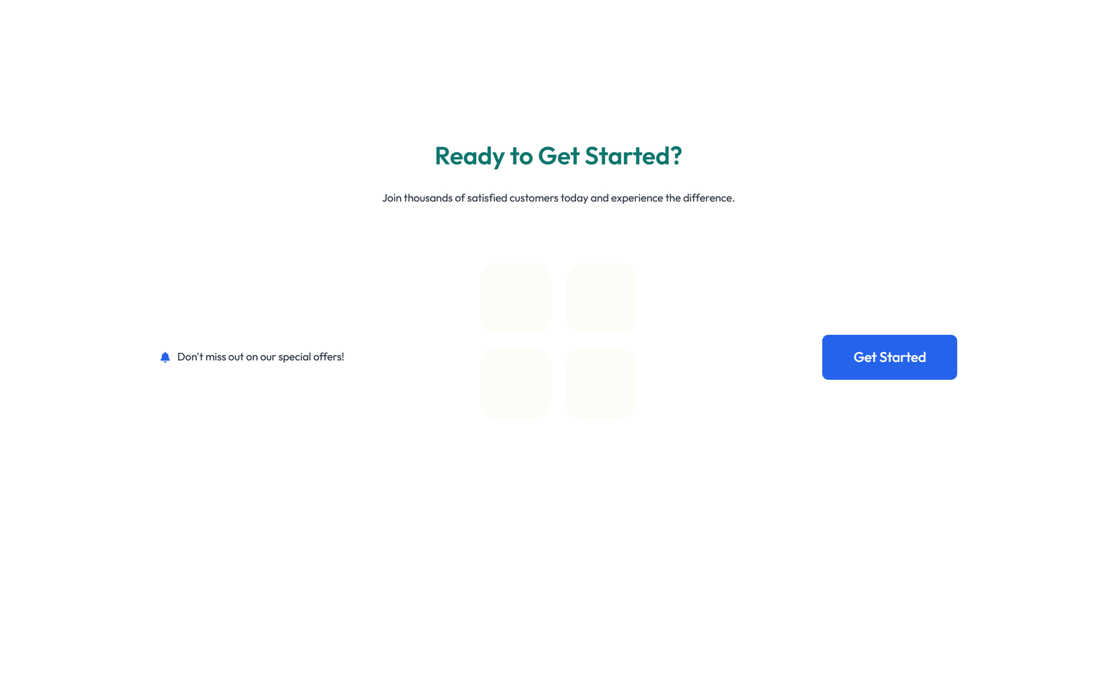 Screenshot of Centered Call to Action with Heading, Subtitle, CTA, Note 55 - Elementor CTA Sections component