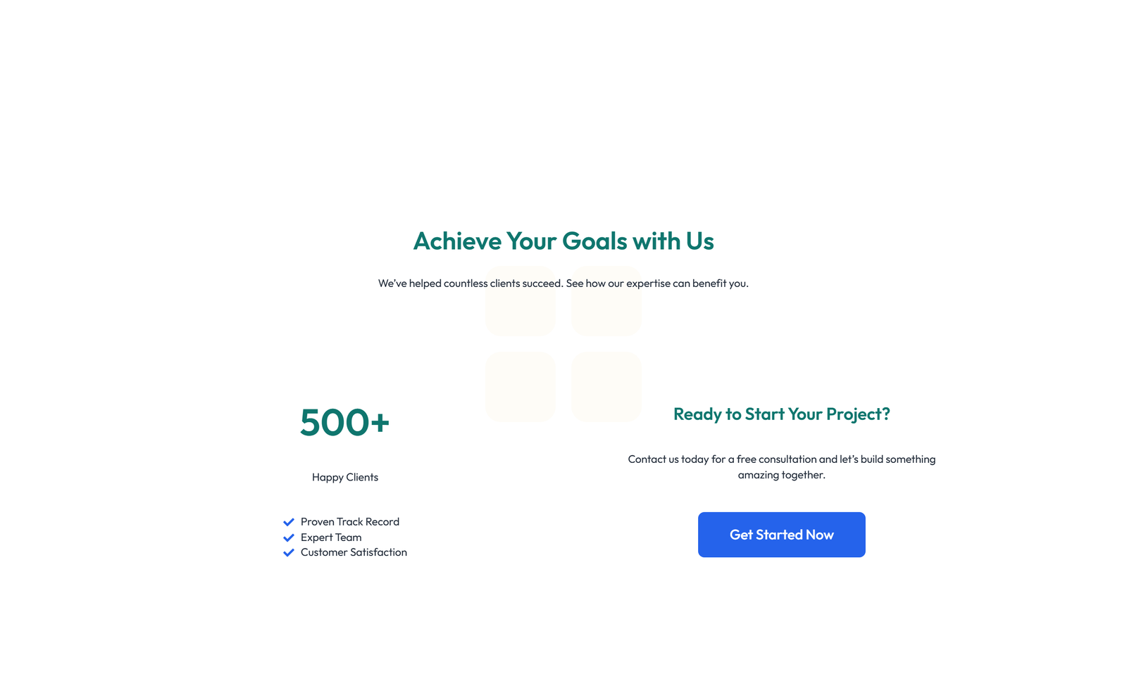 Screenshot of Centered Call to Action with Heading, Subtitle, CTA 64 - Elementor CTA Sections component