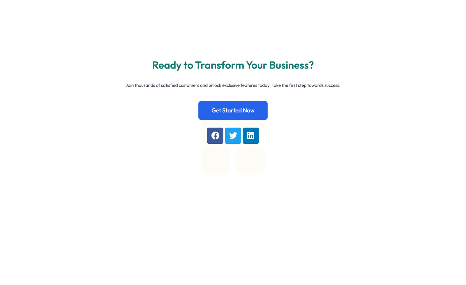Screenshot of Centered Call to Action with Heading, Two CTA Buttons 67 - Elementor CTA Sections component