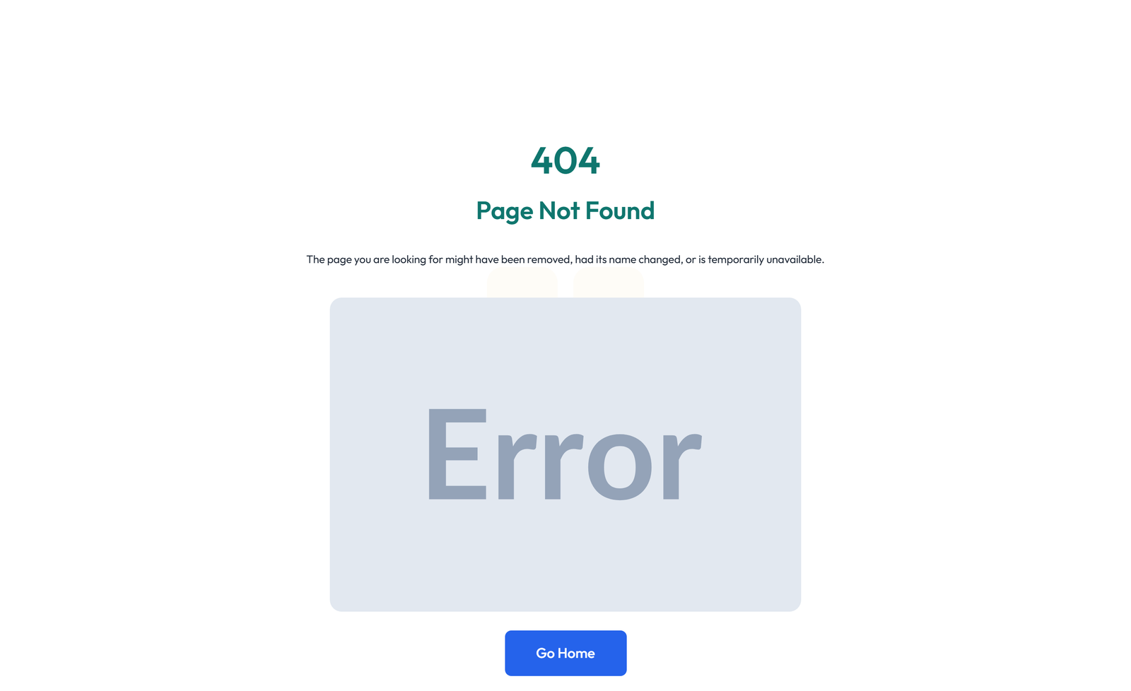 Error Page Design 4 - Elementor component