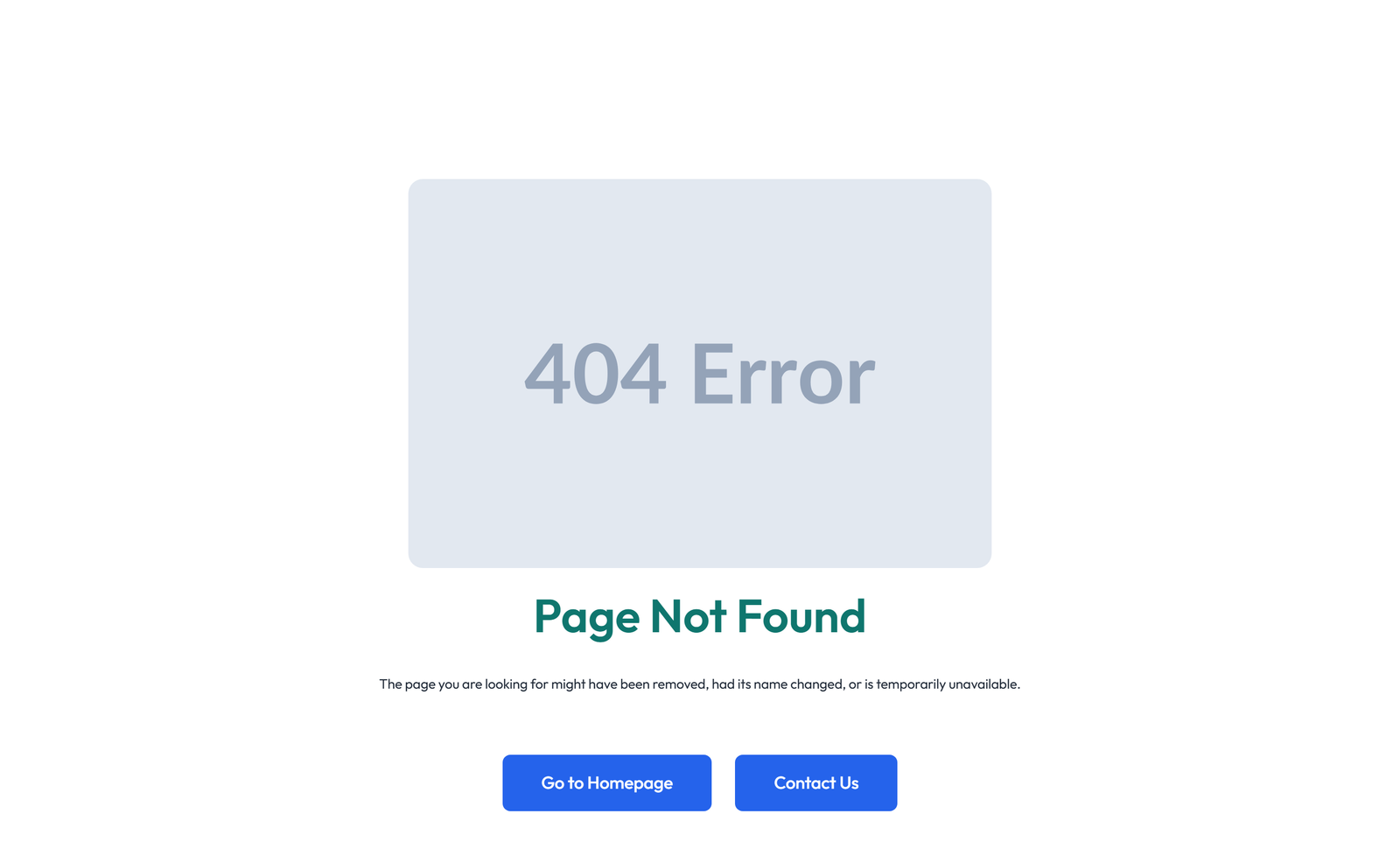 Error Page Design 6 5 - Elementor component
