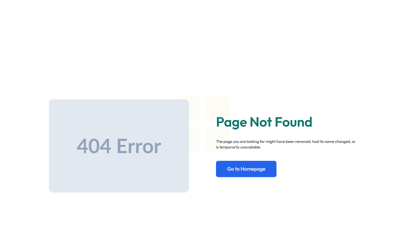 Error Page Design 4 8 - Elementor component