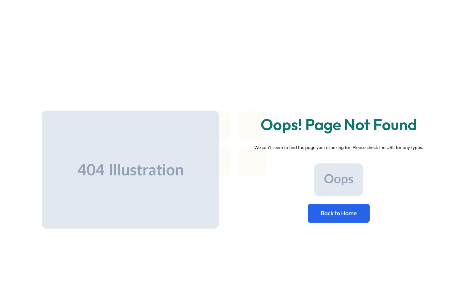 Error Page Design 6 8 - Elementor component