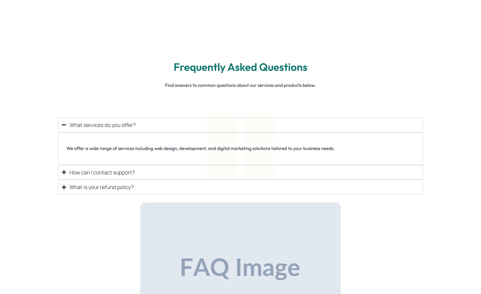 Split FAQ with Text and CTA Left and Accordion Right 47 - Elementor component