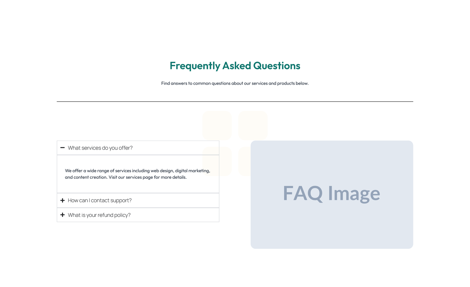 Centered FAQ with Accordion, Follow-up CTA 67 - Elementor component