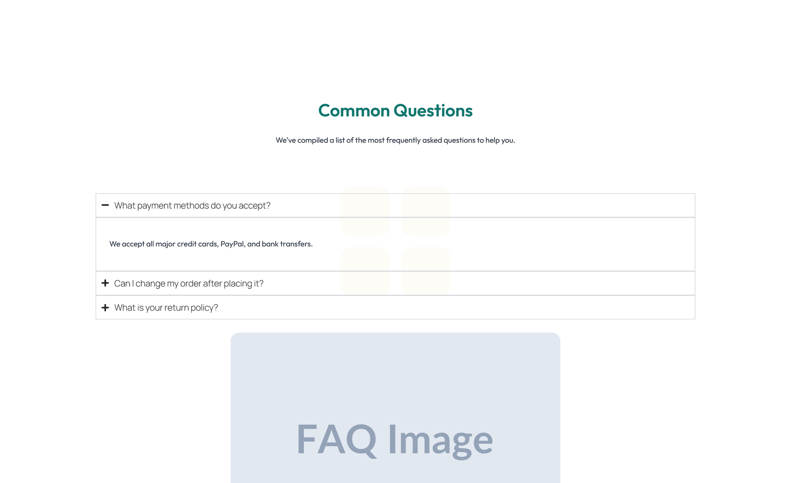 Split FAQ with Text and CTA Left and Accordion Right 83 - Elementor component