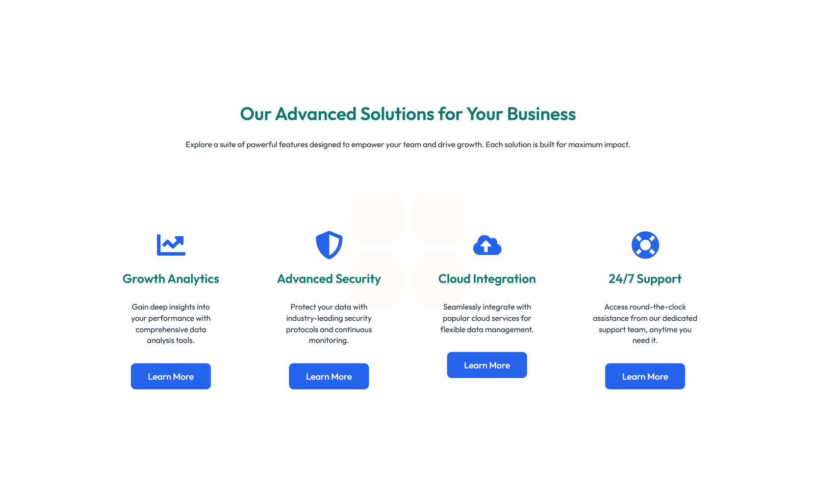 Feature Grid with 2-column Image, Title, Text Cards 6 - Elementor component