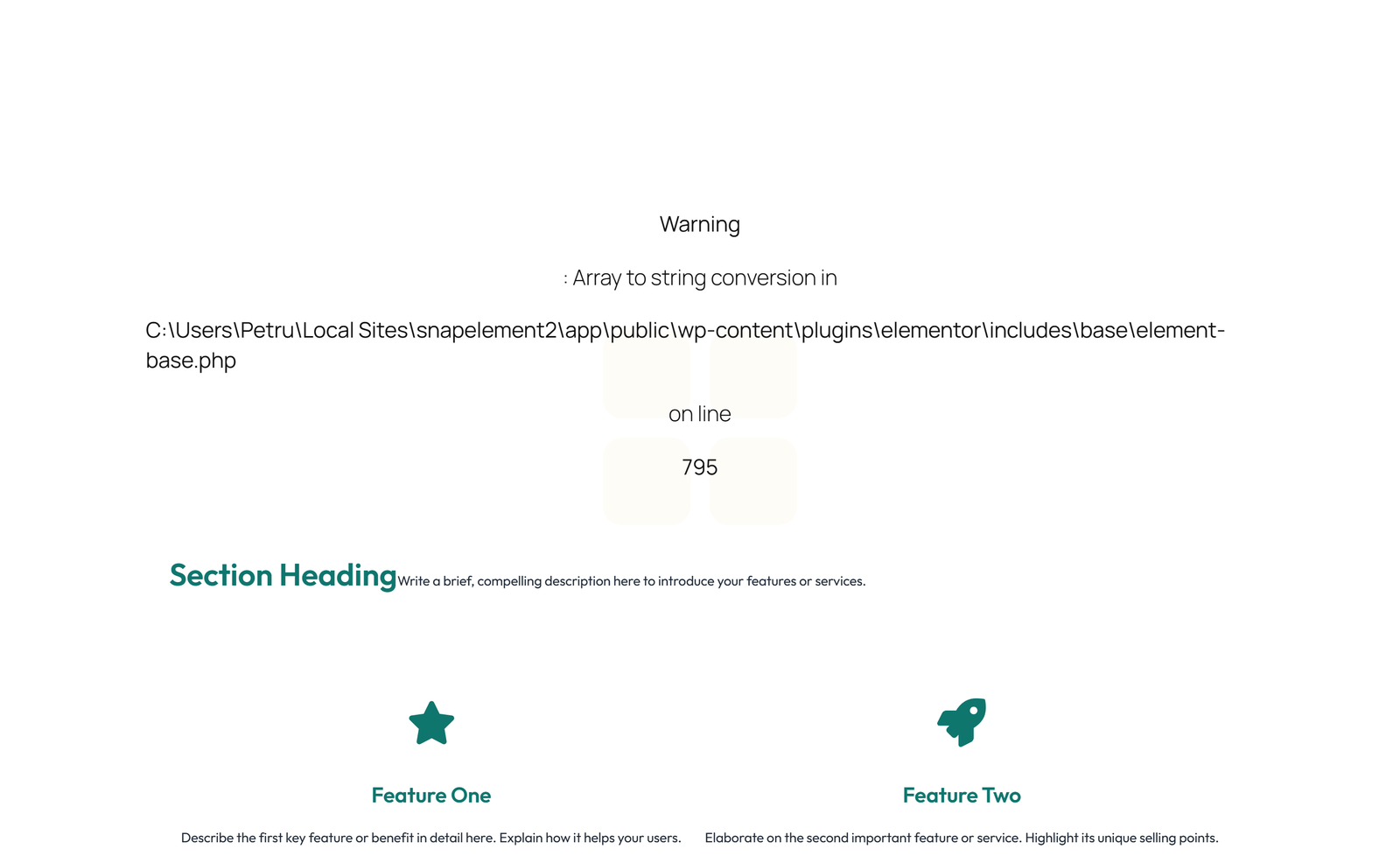 Screenshot of Feature Grid with 3-column Icon, Title, Text, CTA Cards 10 - Elementor Feature Sections component