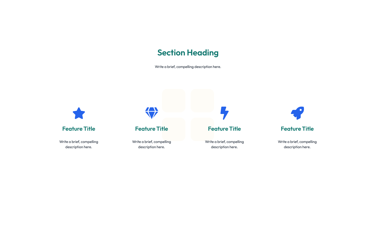 Screenshot of Feature Grid with 3-column Icon, Title, Text, CTA Cards 14 - Elementor Feature Sections component