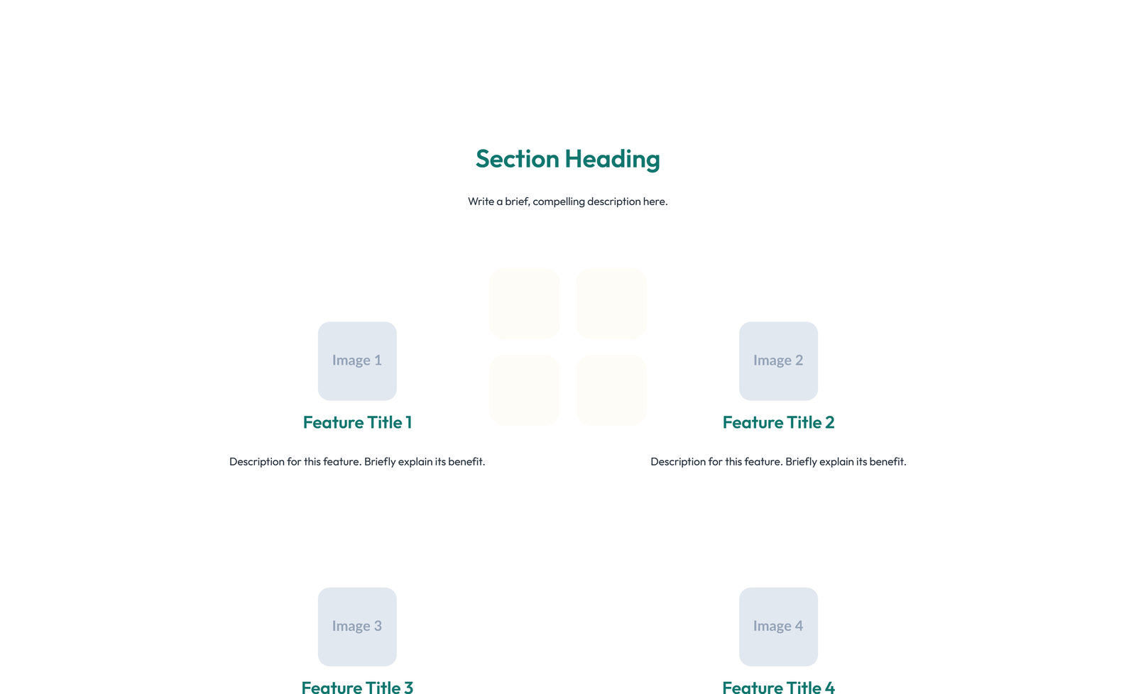 Screenshot of Feature Grid with 2-column Image, Title, Text Cards 19 - Elementor Feature Sections component