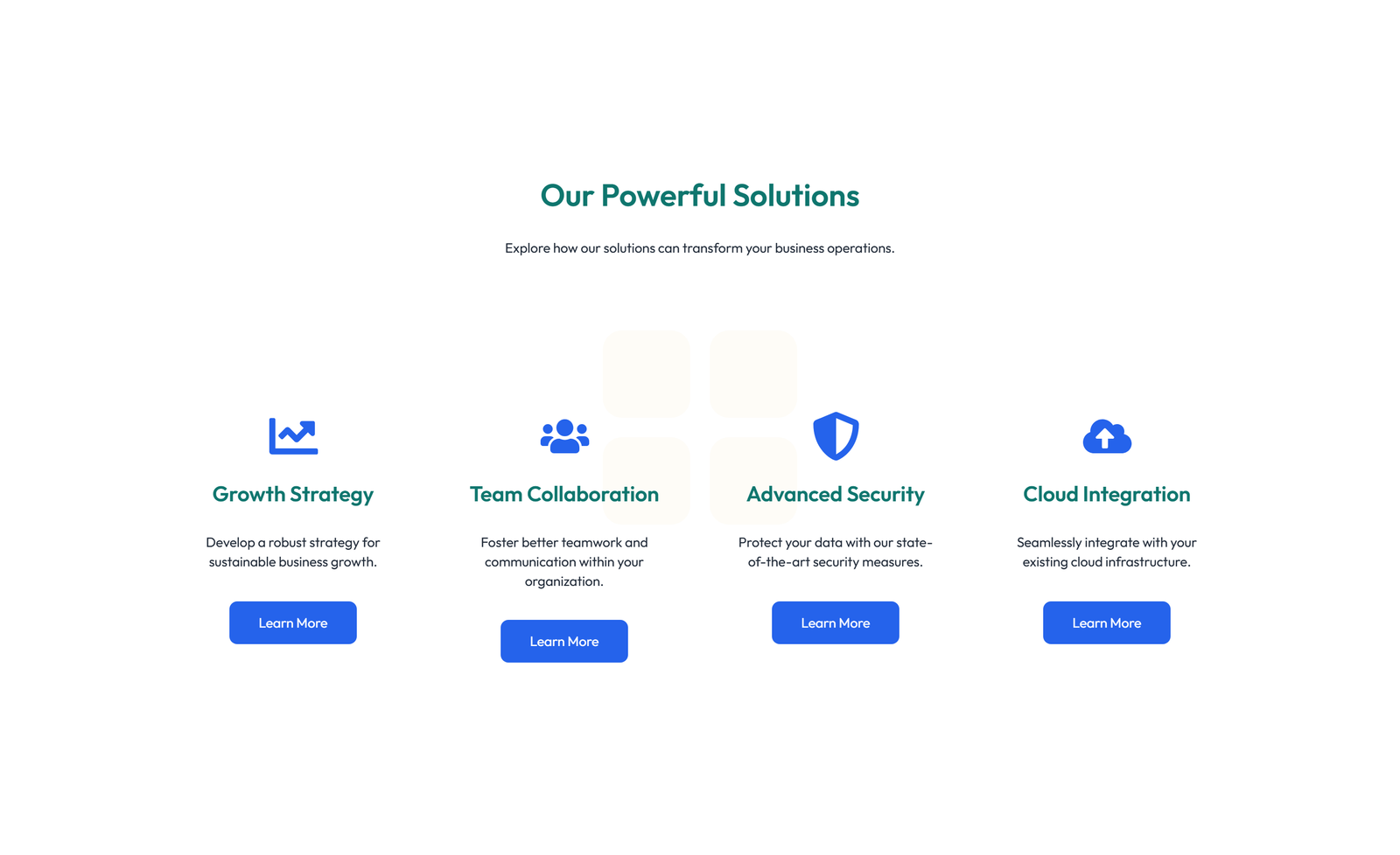 Feature Grid with 3-column Icon, Title, Text Cards 20 - Elementor component