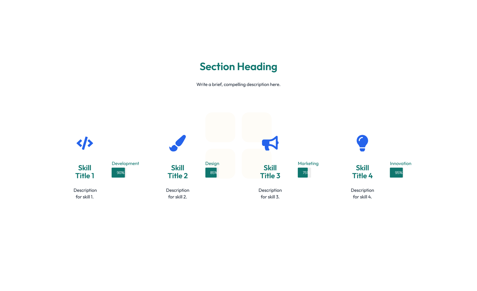 Screenshot of Feature Grid with 3-column Icon, Title, Text Cards 21 - Elementor Feature Sections component