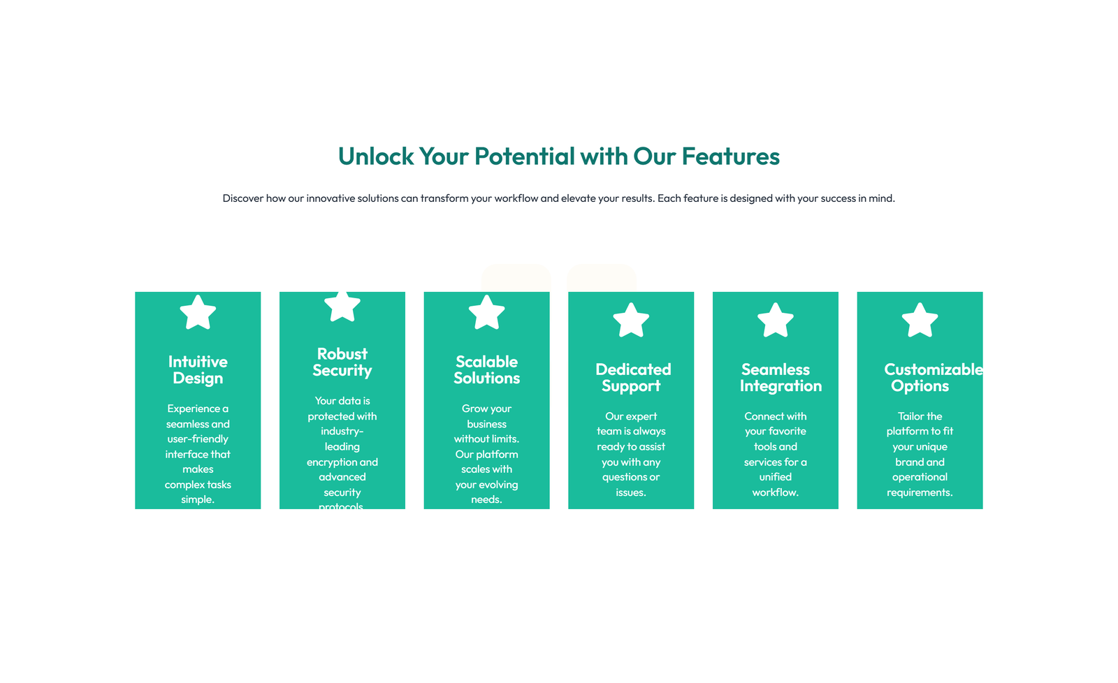 Feature Grid with 2-column Image, Title, Text Cards 22 - Elementor component