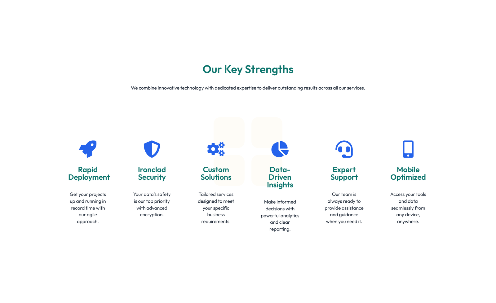 Feature Grid with 3-column Icon, Title, Text Cards 23 - Elementor component