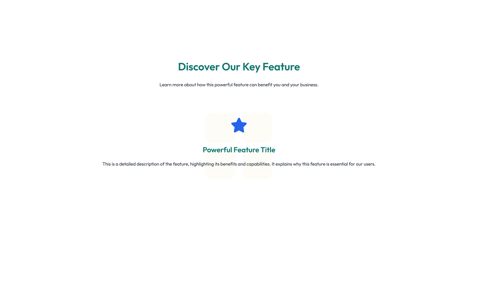 Screenshot of Feature Grid with 4-column Icon-box Cards 24 - Elementor Feature Sections component