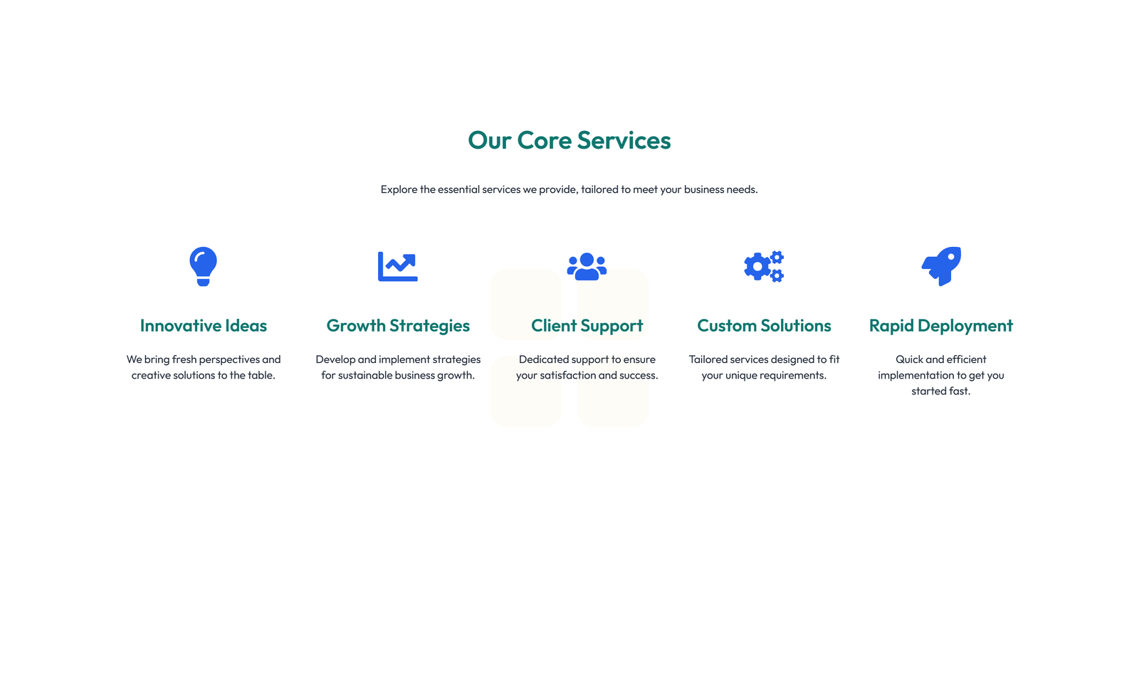 Screenshot of Feature Grid with 3-column Icon, Title, Text, CTA Cards 28 - Elementor Feature Sections component