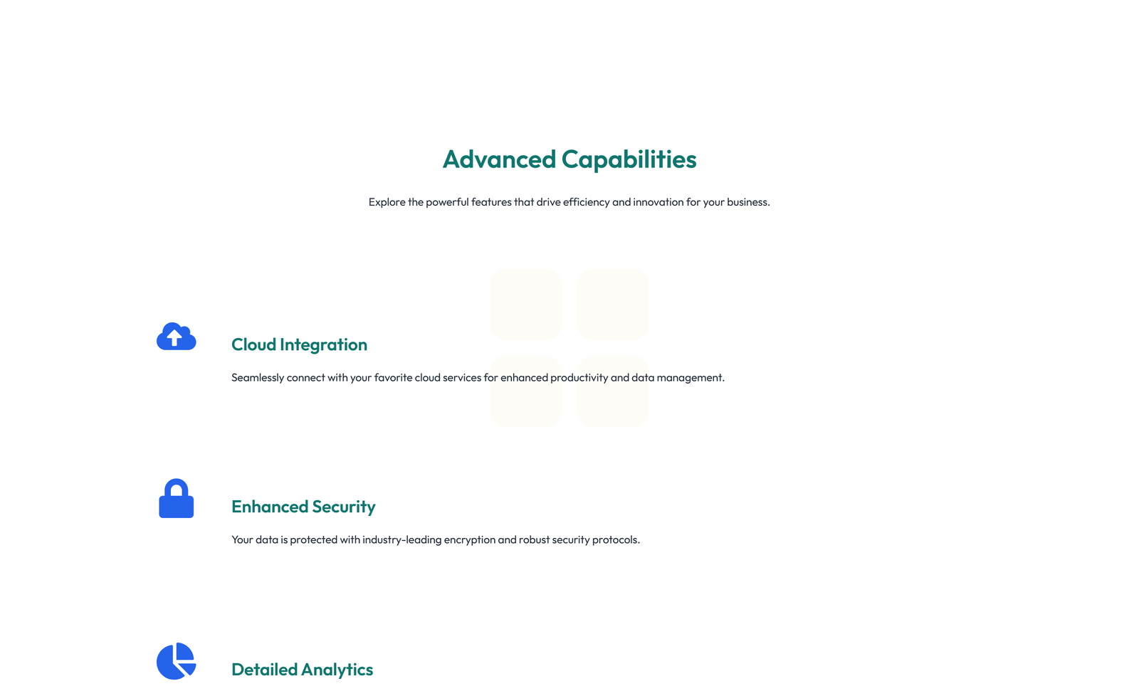 Screenshot of Feature Grid with 2-column Image, Title, Text Cards 30 - Elementor Feature Sections component