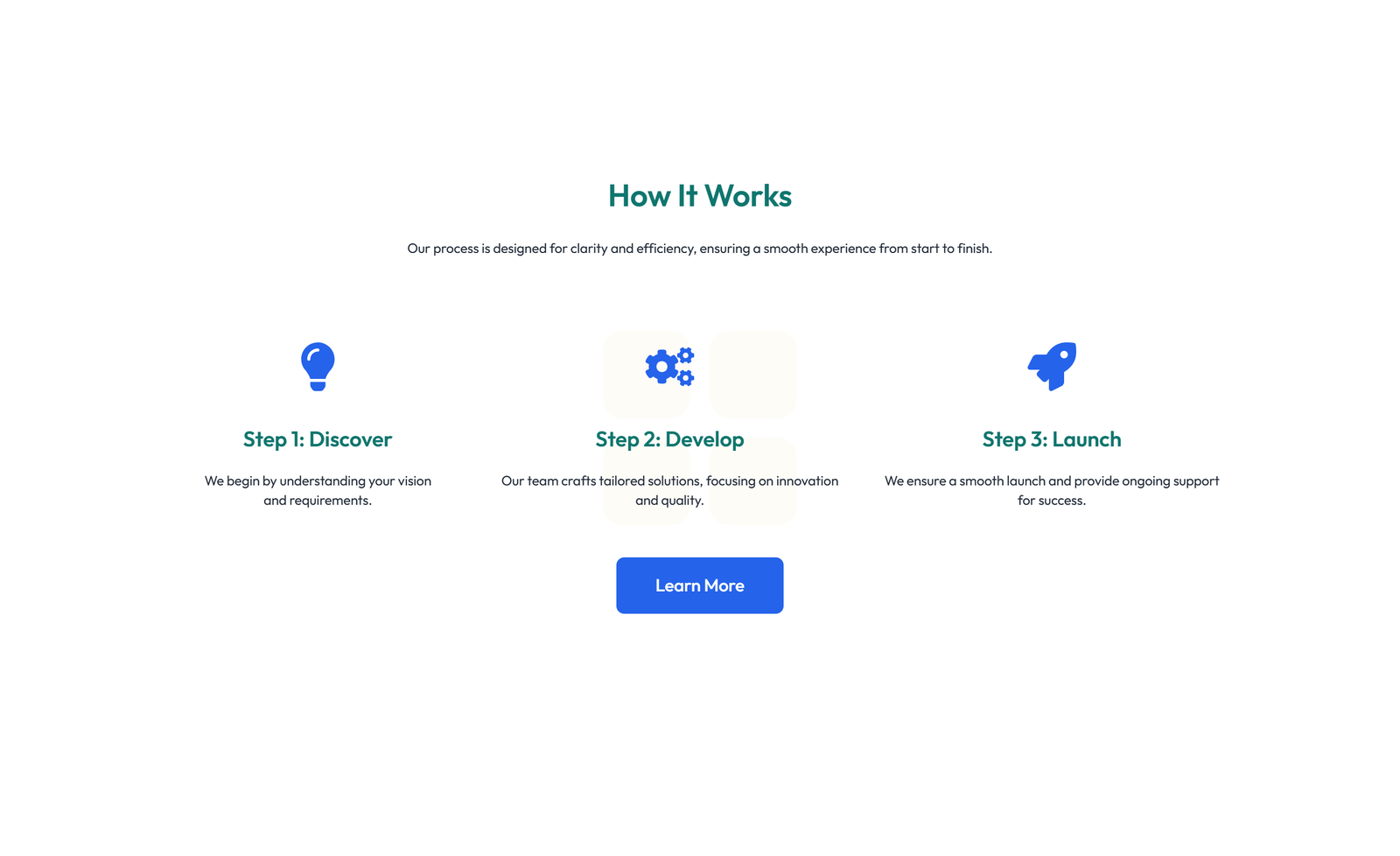 Screenshot of Feature Grid with 3-column Icon, Title, Text Cards 34 - Elementor Feature Sections component