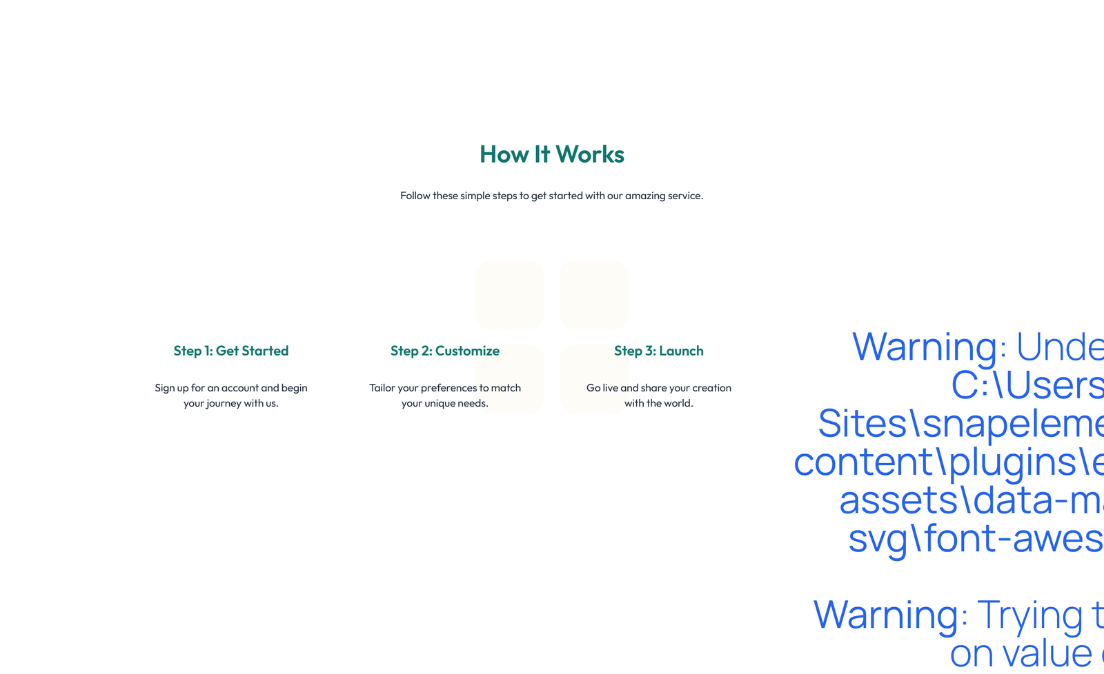 Feature Grid with 3-column Icon, Title, Text Cards 35 - Elementor component