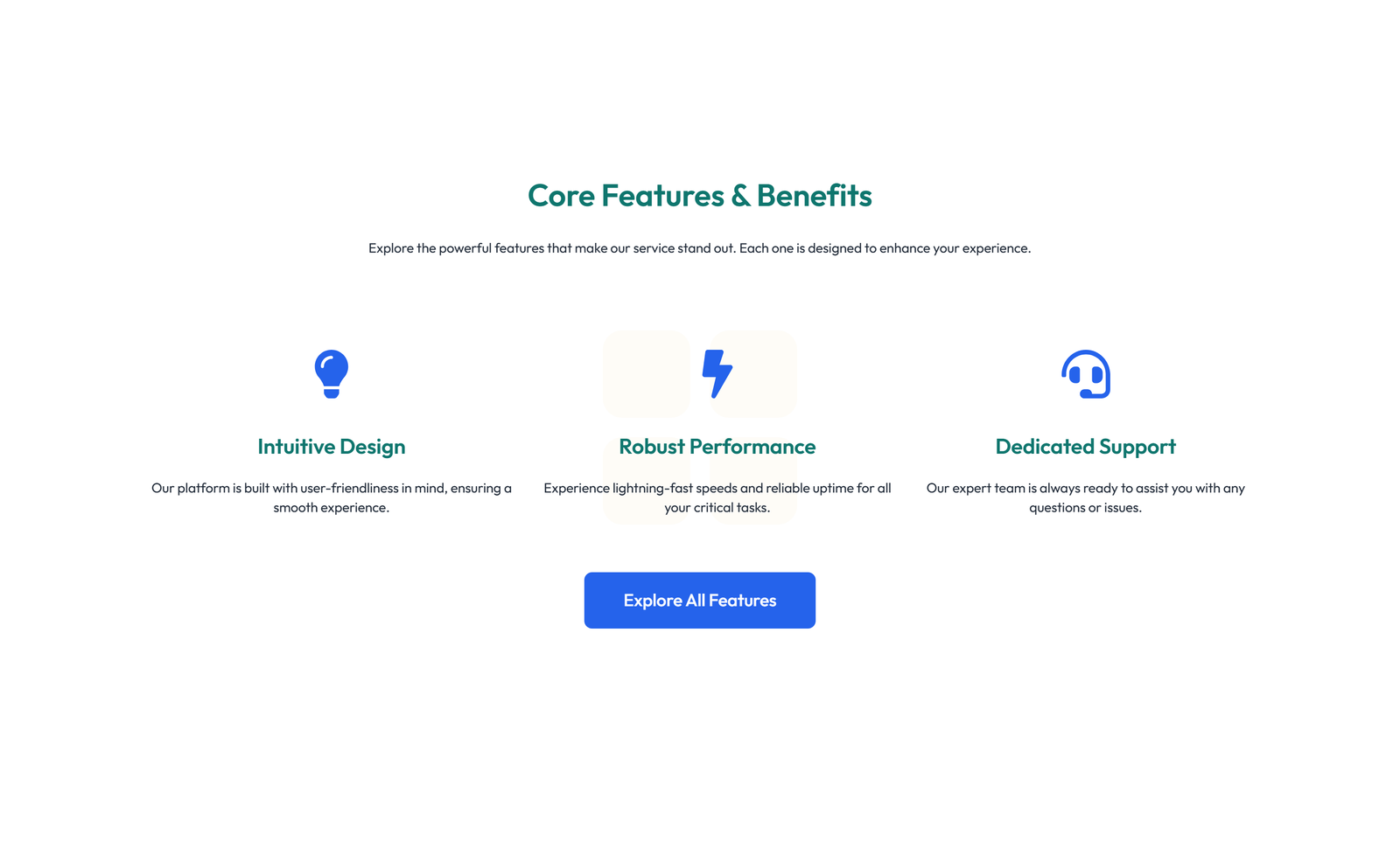 Screenshot of Feature Grid with 2-column Image, Title, Text Cards 47 - Elementor Feature Sections component
