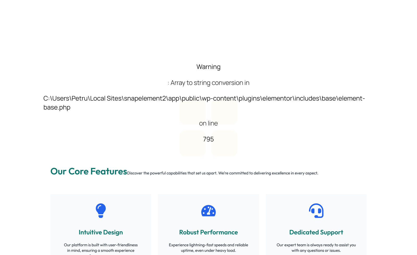 Feature Grid with 4-column Icon-box Cards 54 - Elementor component