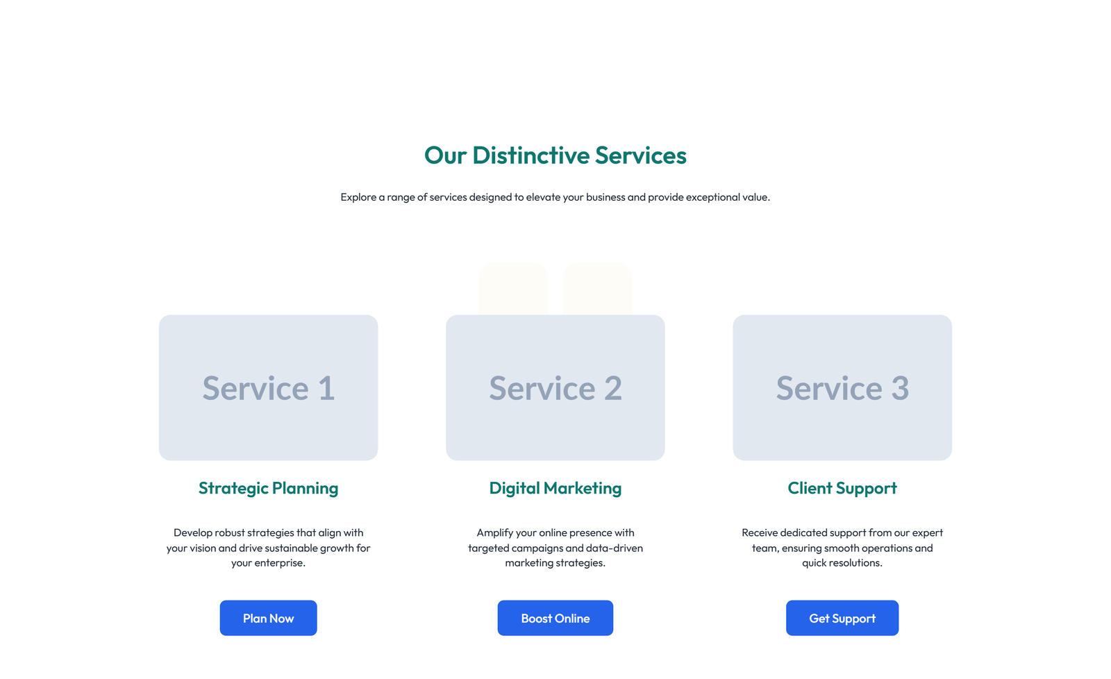 Feature Grid with 2-column Image, Title, Text Cards 55 - Elementor component