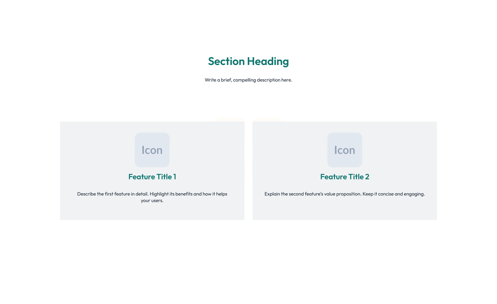 Screenshot of Feature Grid with 3-column Icon, Title, Text, CTA Cards 57 - Elementor Feature Sections component