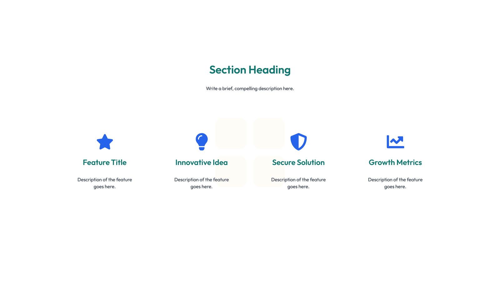 Screenshot of Feature Grid with 3-column Icon, Title, Text Cards 62 - Elementor Feature Sections component