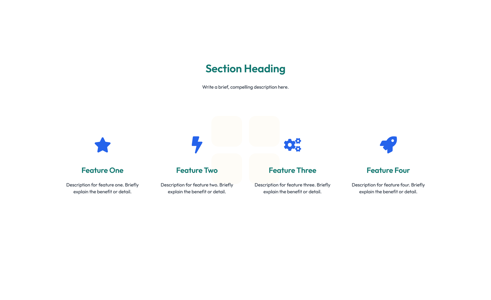 Screenshot of Feature Grid with 3-column Icon, Title, Text, CTA Cards 63 - Elementor Feature Sections component