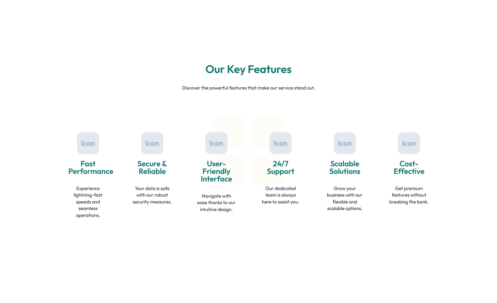 Screenshot of Feature Grid with 2-column Image, Title, Text Cards 64 - Elementor Feature Sections component