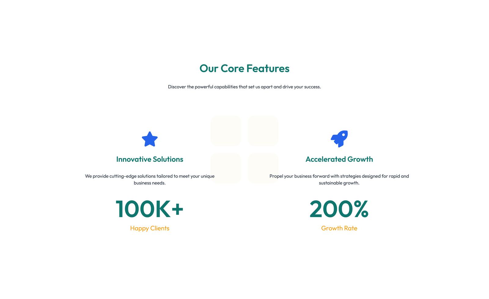 Screenshot of Feature Grid with 3-column Icon, Title, Text Cards 68 - Elementor Feature Sections component