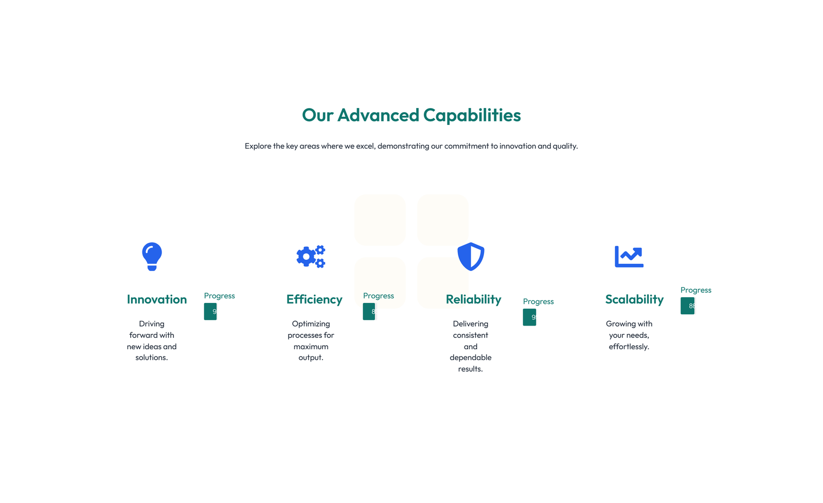 Screenshot of Feature Grid with 3-column Icon, Title, Text, CTA Cards 72 - Elementor Feature Sections component