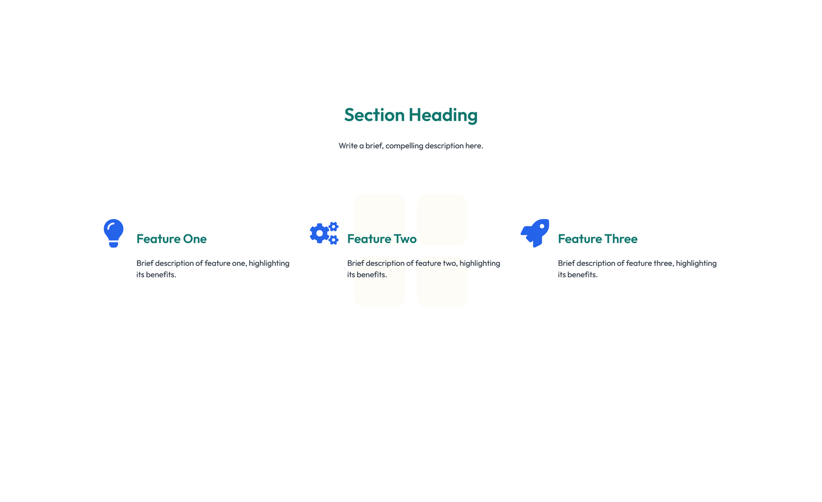 Screenshot of Feature Grid with 4-column Icon-box Cards 73 - Elementor Feature Sections component