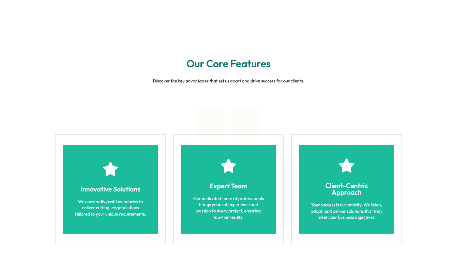 Feature Grid with 4-column Icon-box Cards 74 - Elementor component