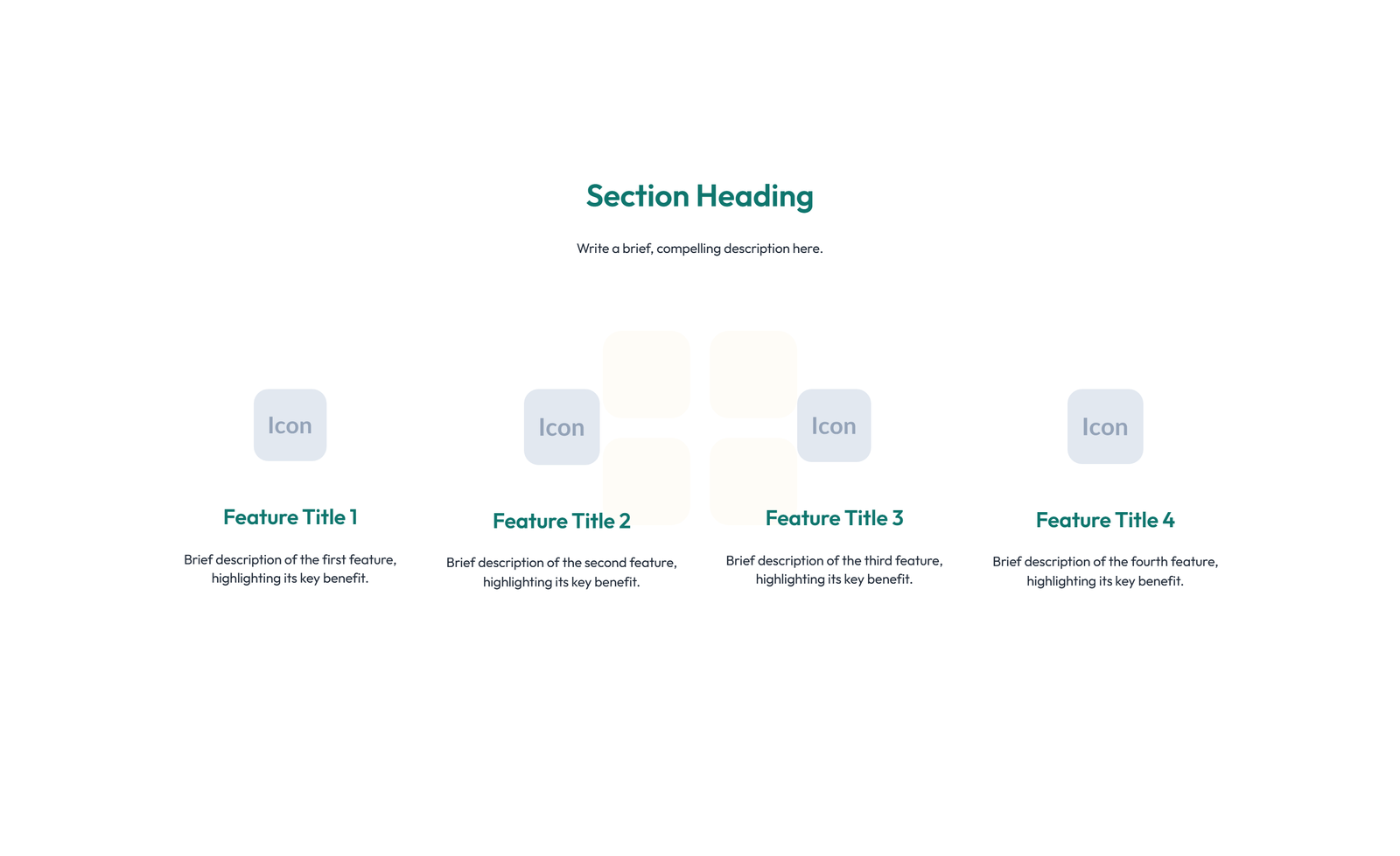 Screenshot of Feature Grid with 3-column Icon, Title, Text Cards 76 - Elementor Feature Sections component