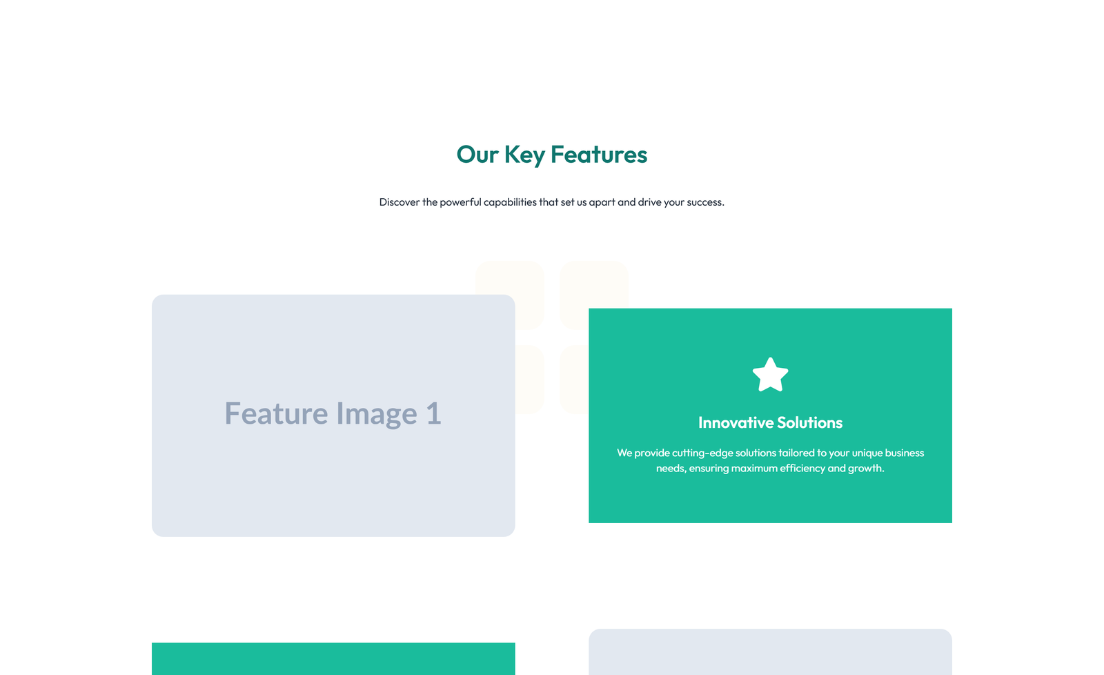 Feature Grid with 4-column Icon-box Cards 83 - Elementor component