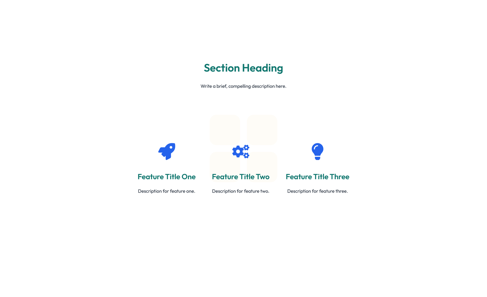 Screenshot of Feature Grid with 2-column Image, Title, Text Cards 86 - Elementor Feature Sections component